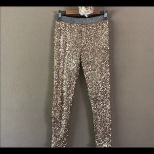 Lanyu Gold Sequin Leggings